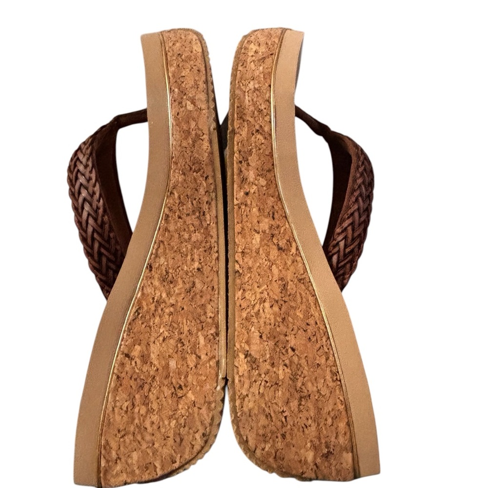 Volatile Brown Braided Strap Flip Flops - Picture 7 of 9